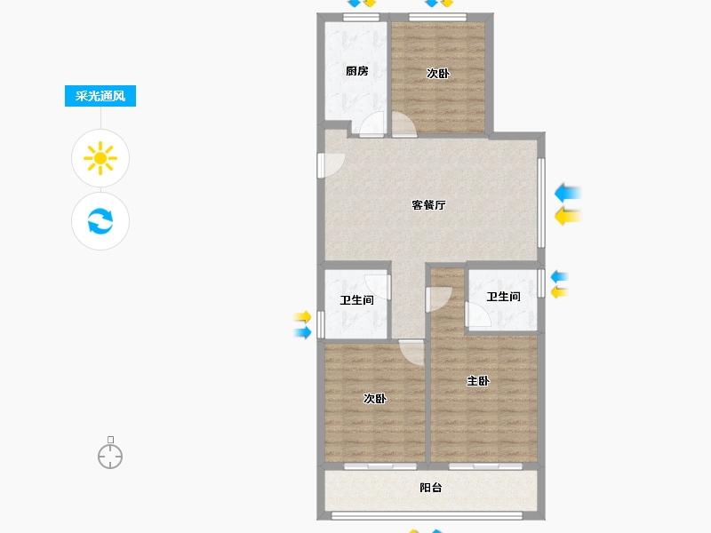 浙江省-杭州市-杭房·启润学府-91.77-户型库-采光通风