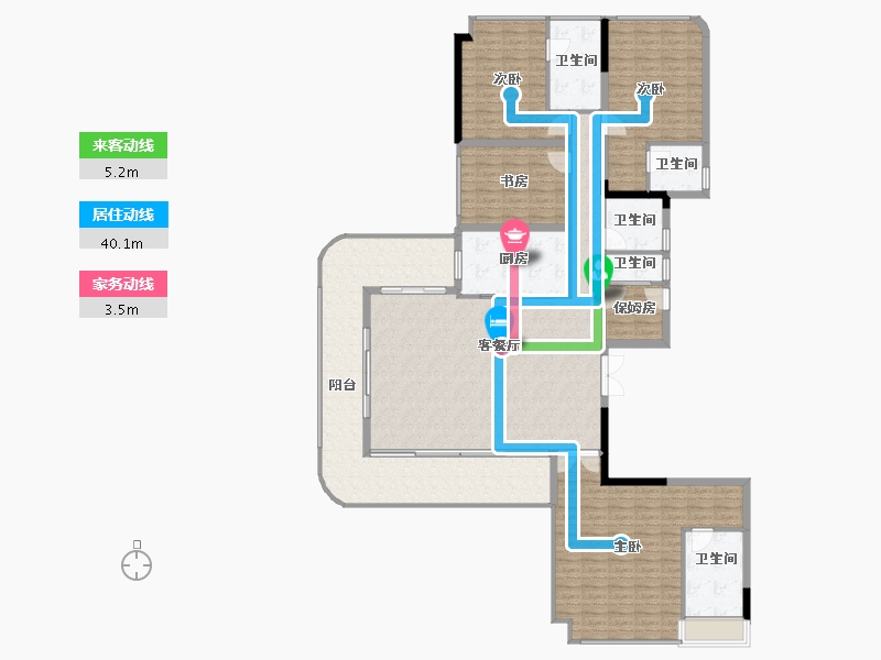 四川省-成都市-清凤鹿溪源-198.16-户型库-动静线