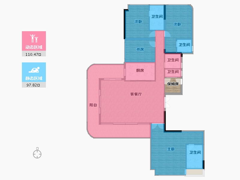 四川省-成都市-清凤鹿溪源-198.16-户型库-动静分区