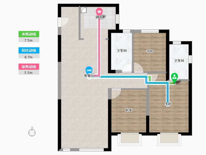 甘肃省-兰州市-绿城·兰州诚园-94.40-户型库-动静线