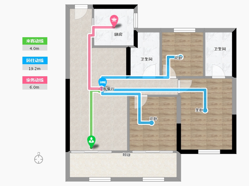 浙江省-宁波市-保利瑧誉-83.79-户型库-动静线