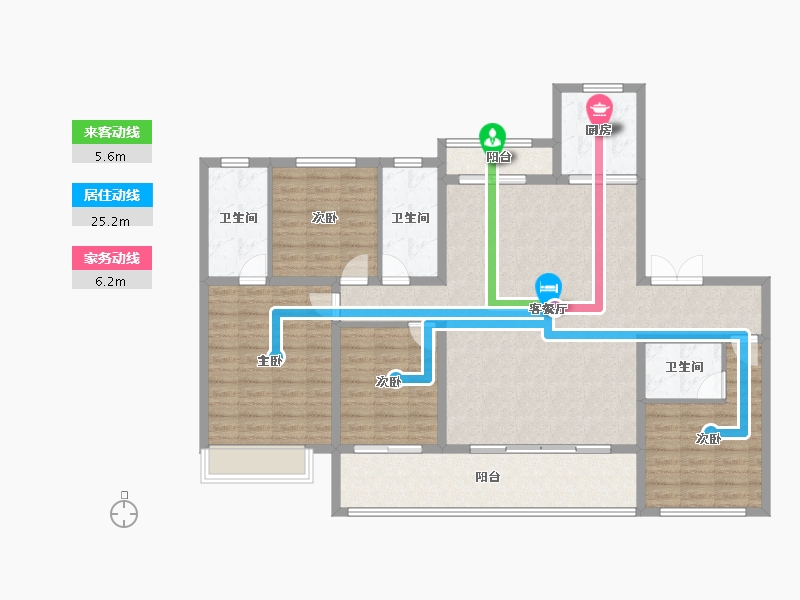 四川省-成都市-星河WORLD公园贰号-134.79-户型库-动静线