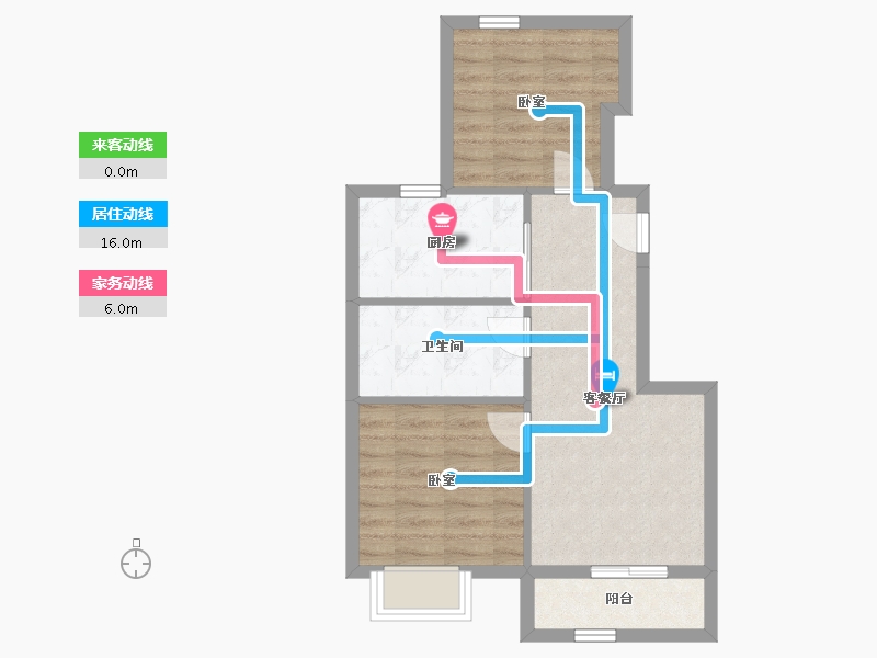 河北省-廊坊市-五矿万科哈洛小镇-56.34-户型库-动静线