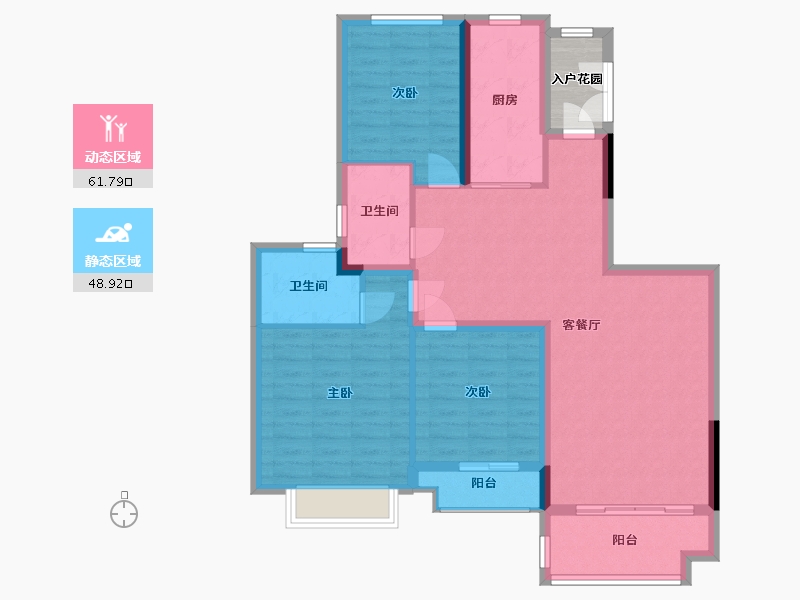 江西省-萍乡市-恒大御府-110.32-户型库-动静分区