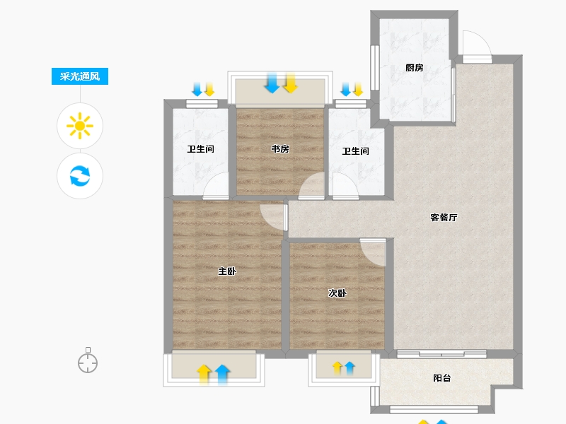 江苏省-常州市-星河时代-81.99-户型库-采光通风