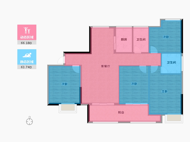 浙江省-湖州市-新城诚悦府-118.41-户型库-动静分区