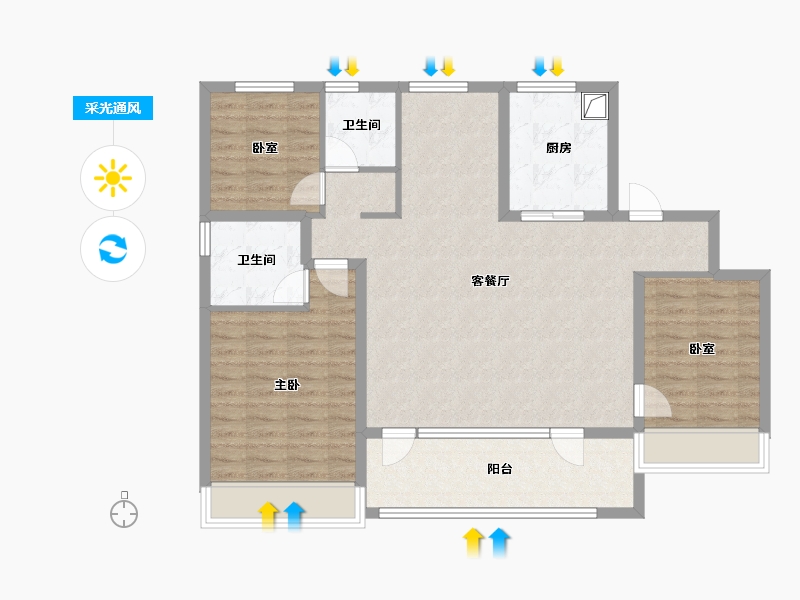 山东省-青岛市-森林公园-101.69-户型库-采光通风