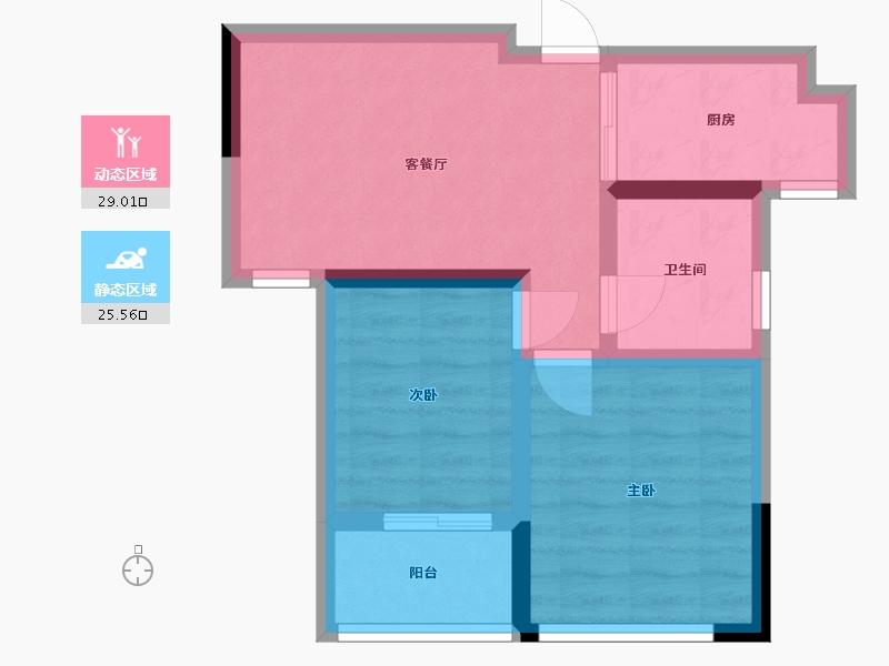 浙江省-杭州市-沁香公寓-55.00-户型库-动静分区