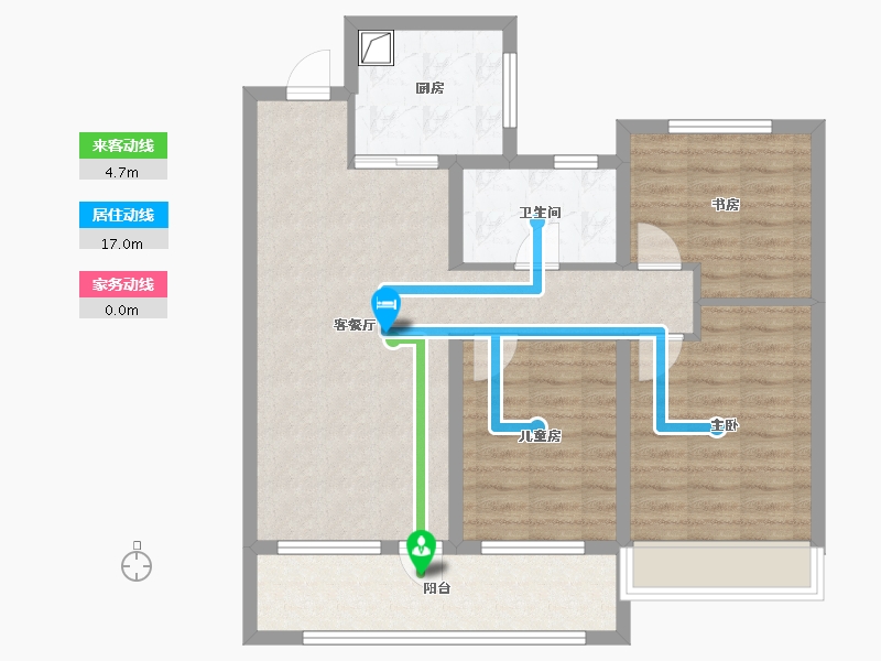 山东省-青岛市-中海寰宇时代-84.00-户型库-动静线