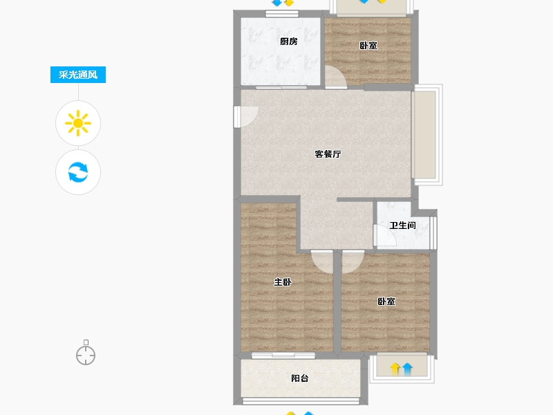 上海-上海市-安联虹悦-76.01-户型库-采光通风