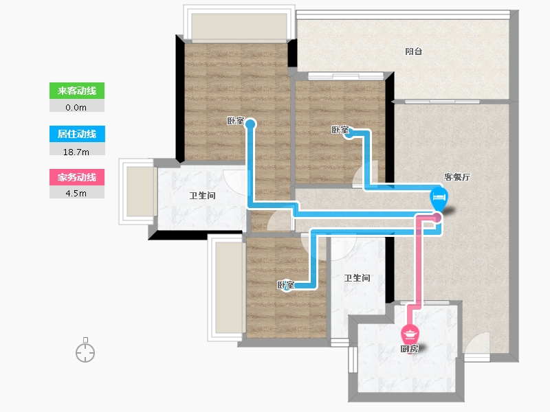 广东省-深圳市-信义金御半山·珑门-76.00-户型库-动静线