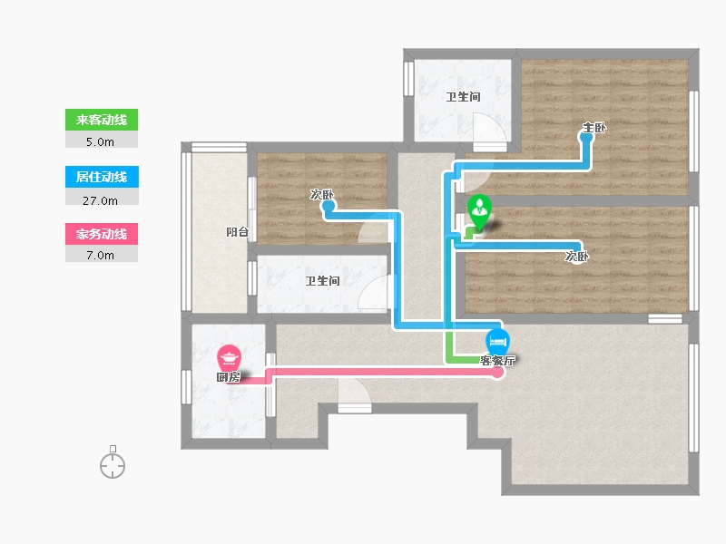 河南省-鹤壁市-朝阳社区-100.80-户型库-动静线