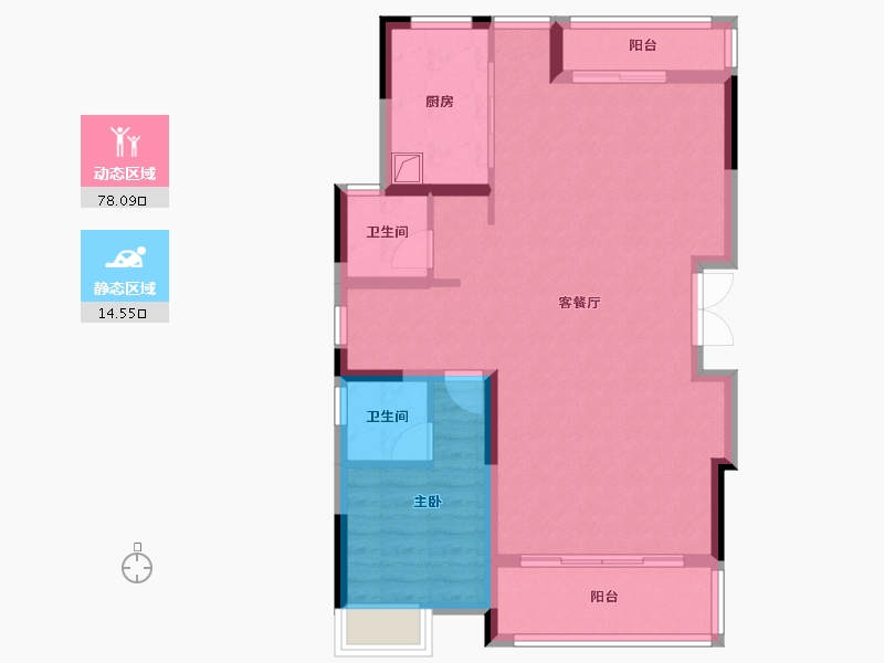 湖南省-长沙市-旭辉汇樾城-145.00-户型库-动静分区