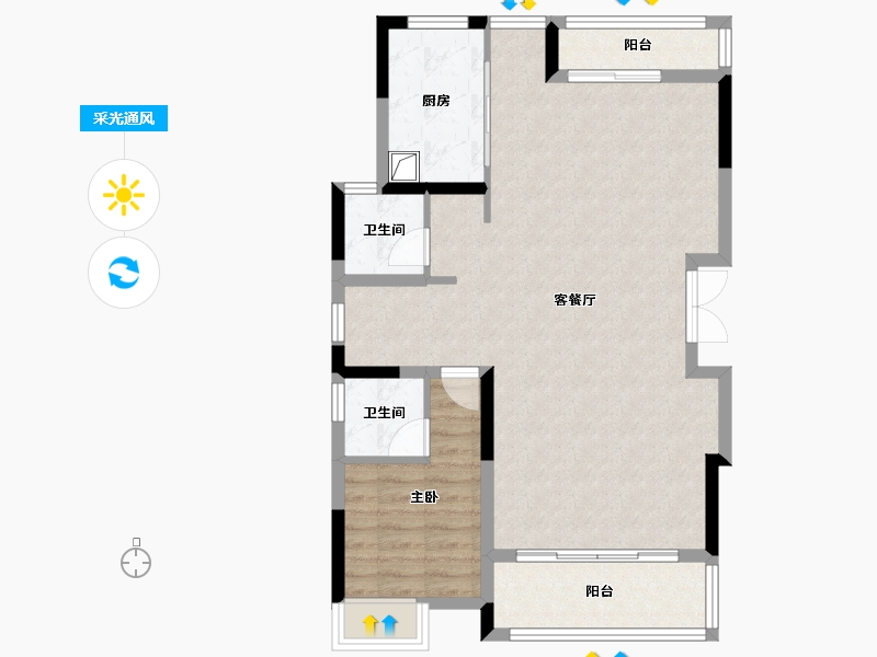 湖南省-长沙市-旭辉汇樾城-145.00-户型库-采光通风