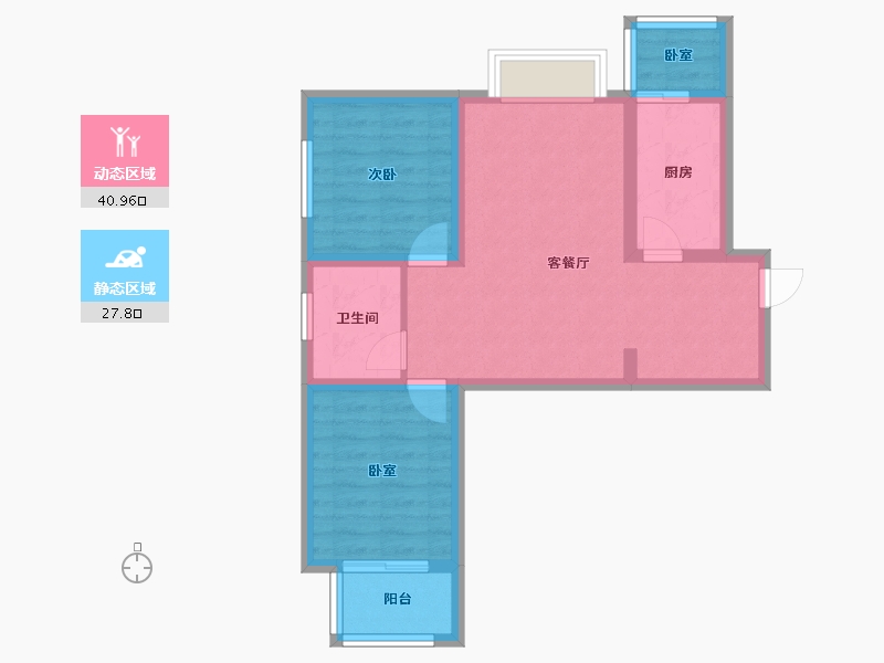 山西省-太原市-华峪南区-60.49-户型库-动静分区