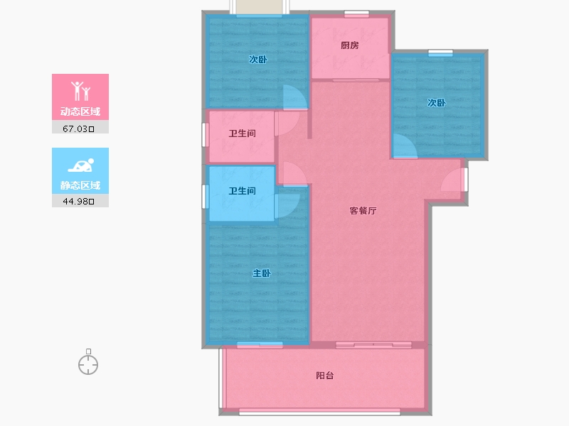 湖北省-黄冈市-橘子洲-103.20-户型库-动静分区