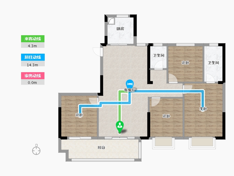 福建省-泉州市-凯旋壹号-110.40-户型库-动静线