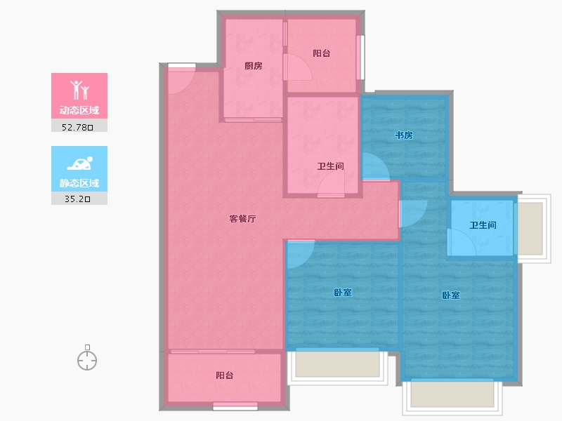 广东省-惠州市-星河传奇-79.77-户型库-动静分区