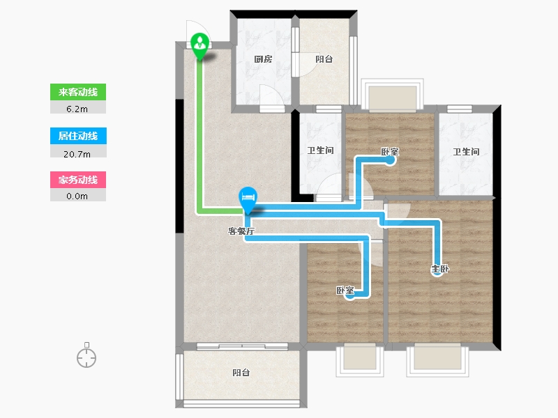 湖南省-邵阳市-都市华府-86.79-户型库-动静线