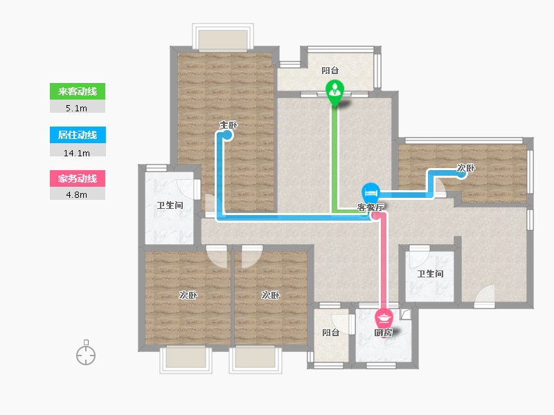 贵州省-贵阳市-康城-128.12-户型库-动静线