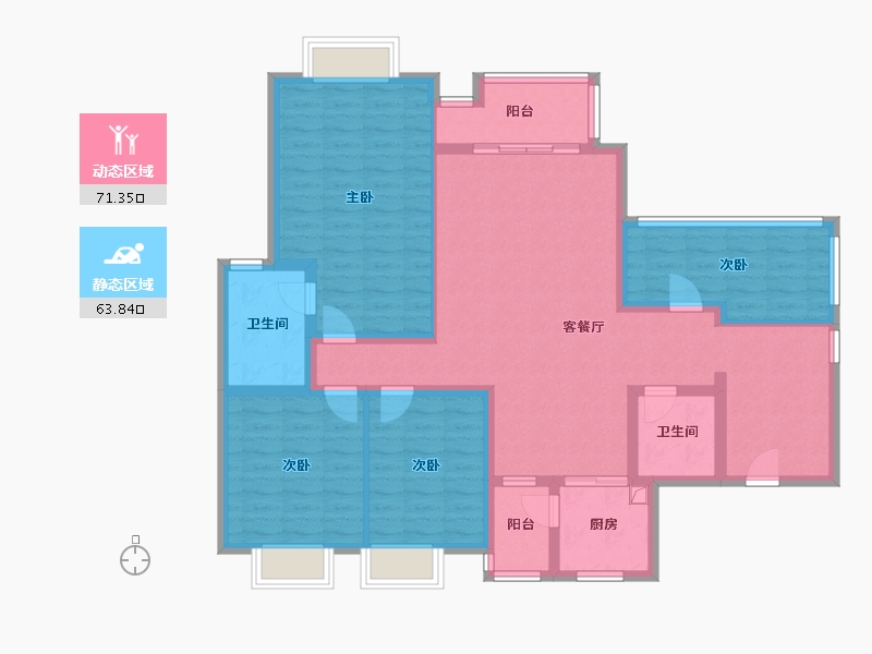 贵州省-贵阳市-康城-128.12-户型库-动静分区