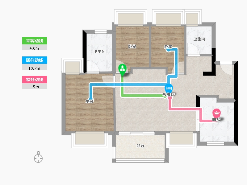 广东省-深圳市-润晖府-68.88-户型库-动静线