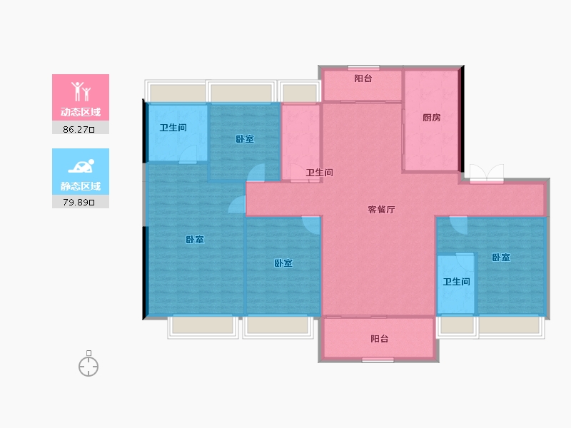 广东省-惠州市-碧桂园天熹-154.09-户型库-动静分区