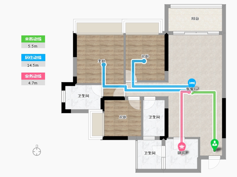 四川省-成都市-菁蓉滨湖湾-80.57-户型库-动静线