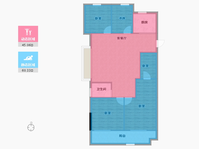 浙江省-宁波市-中交·蔚泱云城-96.77-户型库-动静分区