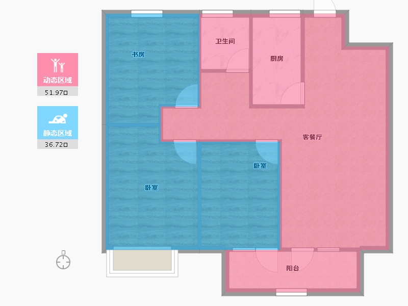 山东省-聊城市-澜庭嘉苑-80.86-户型库-动静分区