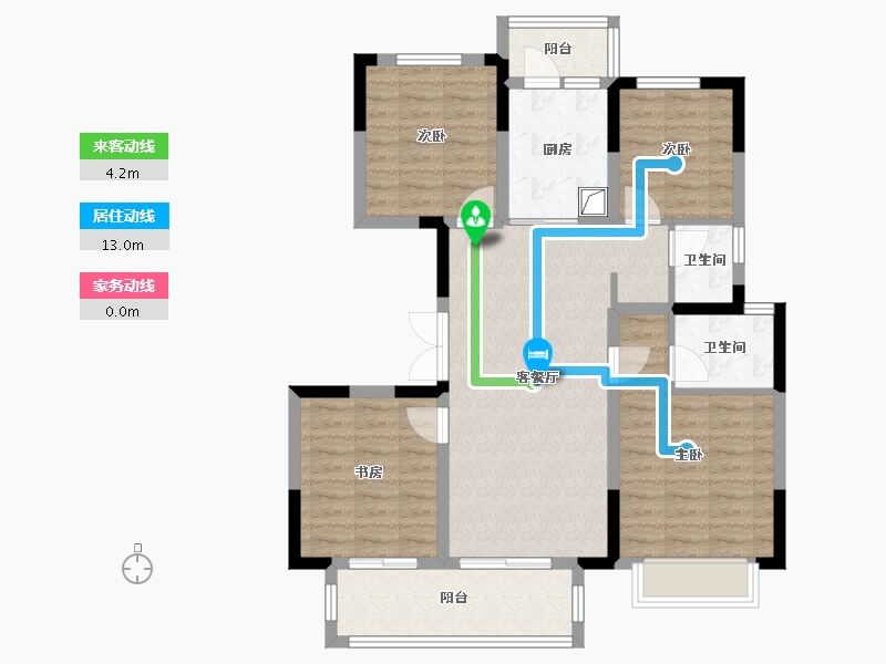 四川省-成都市-港龙美的未来映-96.91-户型库-动静线