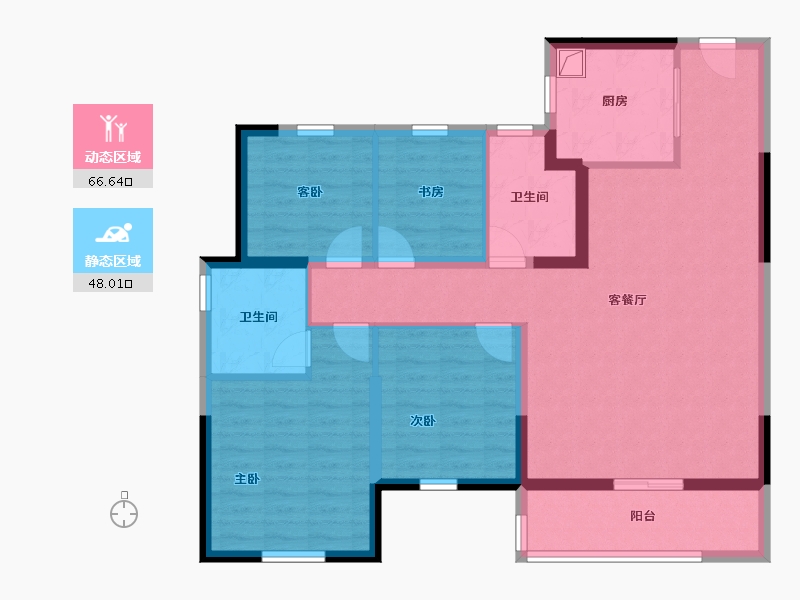 浙江省-宁波市-保利瑧誉-102.40-户型库-动静分区