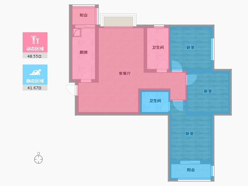 山西省-太原市-华峪南区-78.95-户型库-动静分区