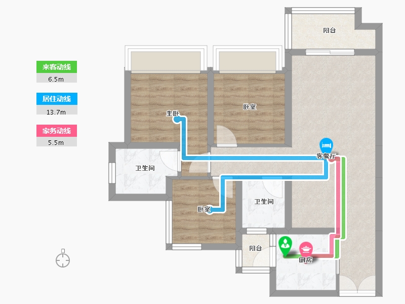 四川省-绵阳市-领地城-70.43-户型库-动静线