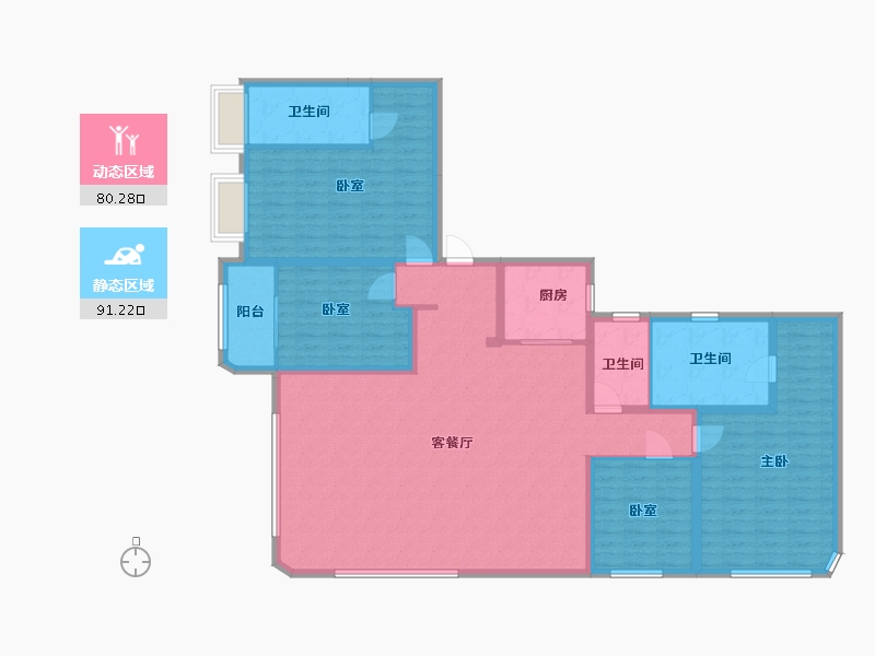 福建省-厦门市-天琴海-155.61-户型库-动静分区