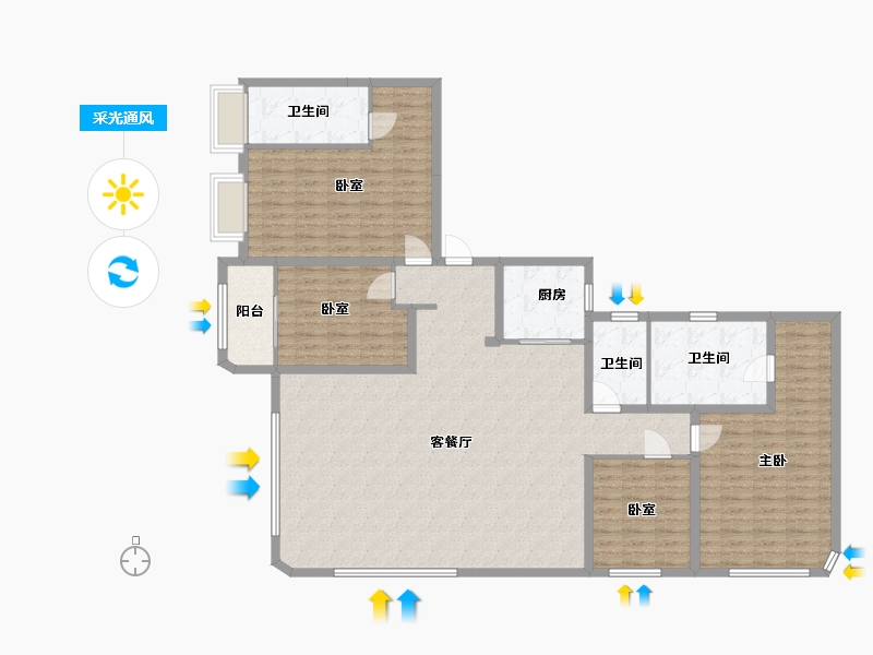 福建省-厦门市-天琴海-155.61-户型库-采光通风