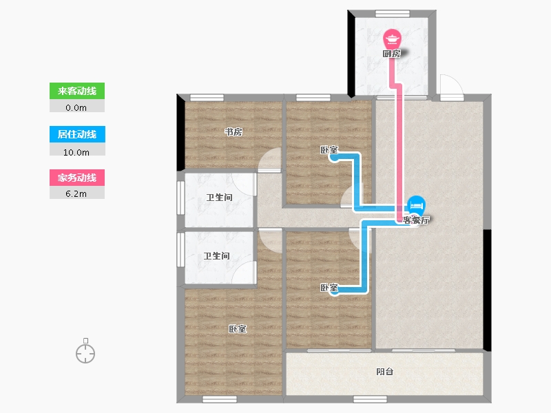 浙江省-宁波市-奥克斯·山悦云庭-103.77-户型库-动静线