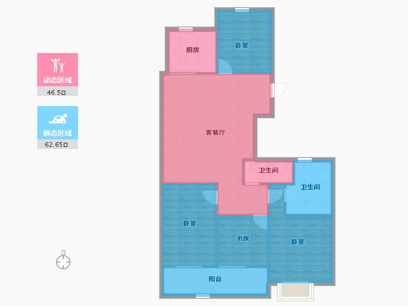 浙江省-温州市-东厦滨江上品-99.77-户型库-动静分区