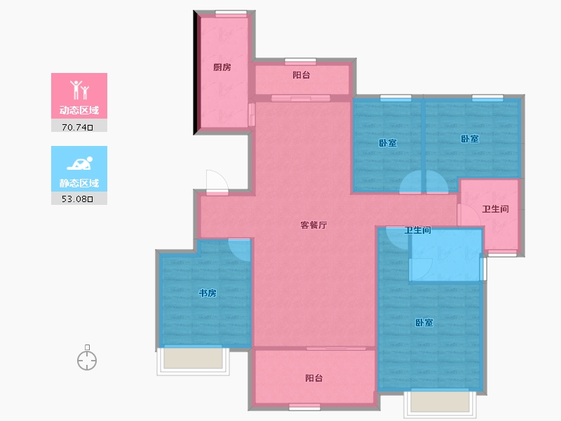 浙江省-湖州市-恒大林溪竹语-112.77-户型库-动静分区