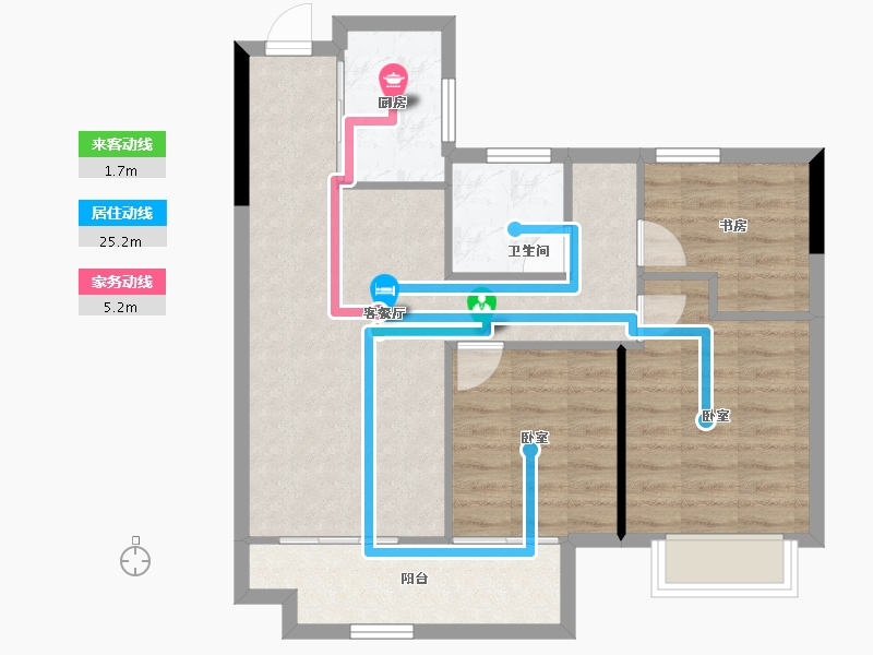 浙江省-宁波市-中交·蔚泱云城-72.58-户型库-动静线