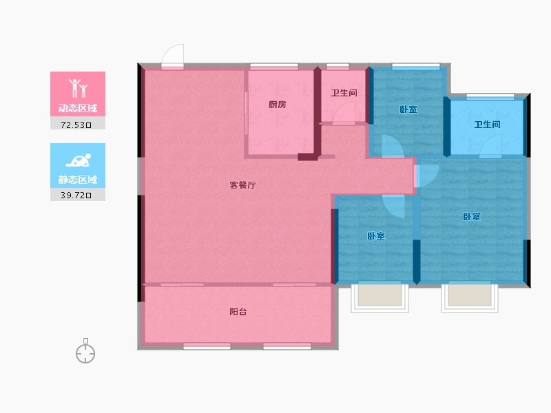 安徽省-合肥市-和顺保利越秀和悦云锦-101.75-户型库-动静分区