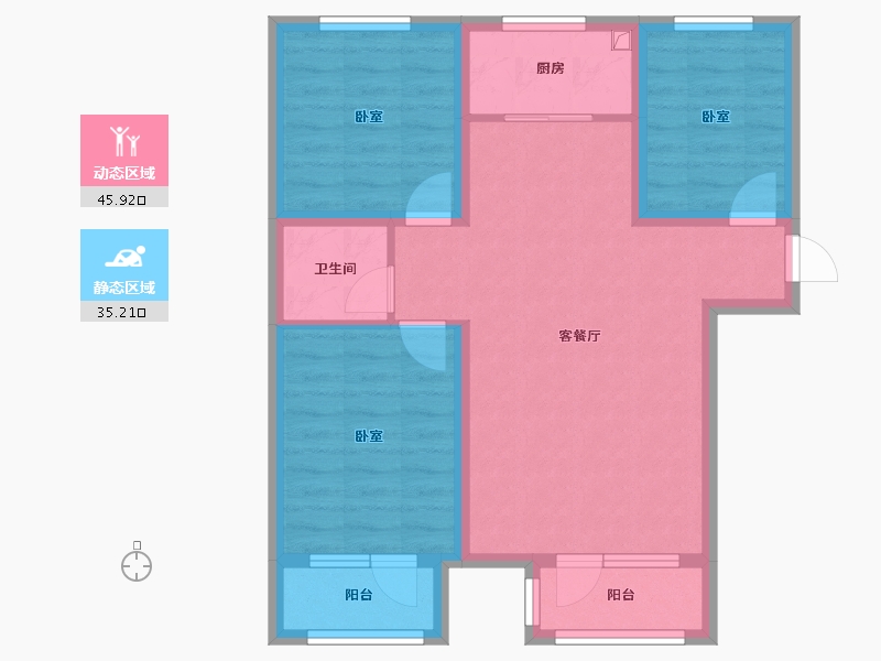 河北省-廊坊市-漫香墅-71.56-户型库-动静分区