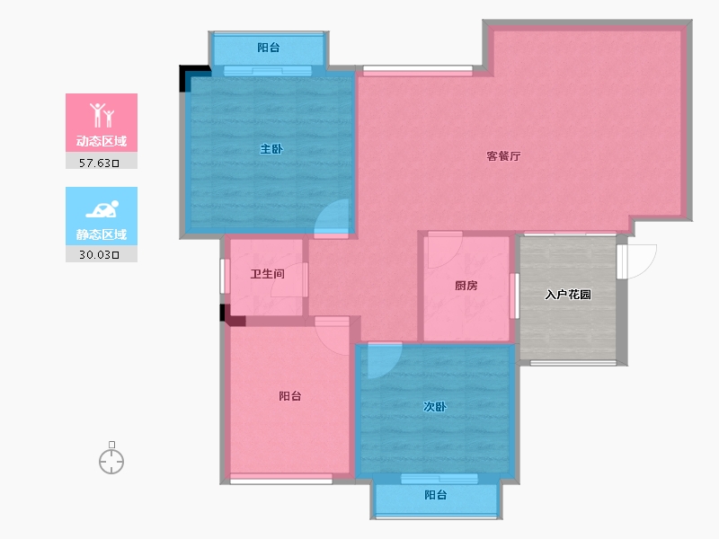 四川省-成都市-香颂湖国际社区-86.08-户型库-动静分区