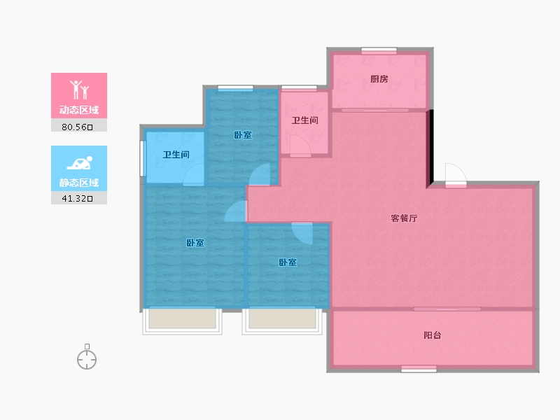 安徽省-合肥市-皖投云启锦悦-112.67-户型库-动静分区