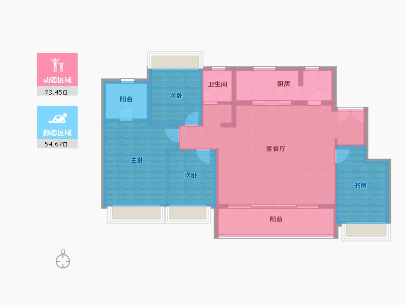 四川省-成都市-保利怡心和颂-116.67-户型库-动静分区