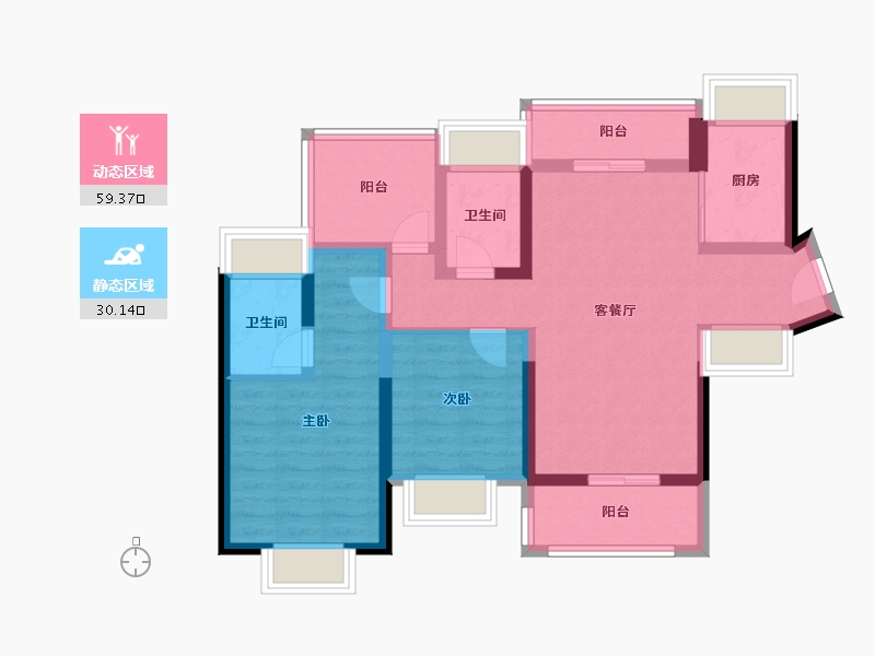 广东省-惠州市-星河传奇-78.08-户型库-动静分区