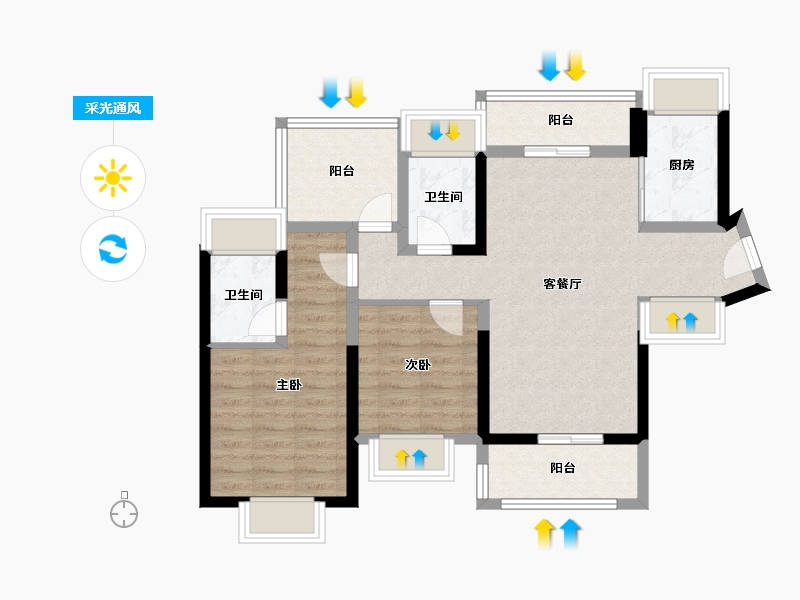 广东省-惠州市-星河传奇-78.08-户型库-采光通风