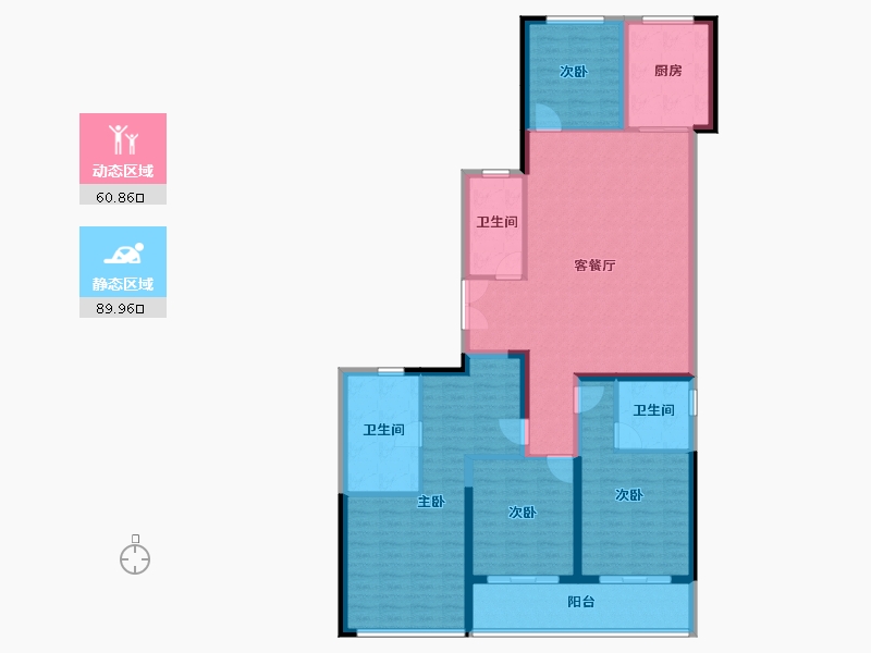 浙江省-杭州市-秦望府-136.48-户型库-动静分区