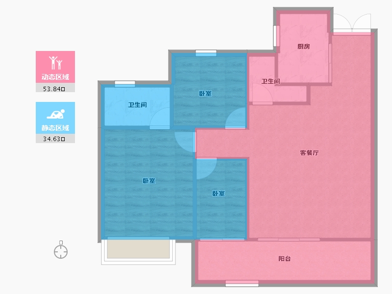 安徽省-合肥市-文一朗书轩-81.01-户型库-动静分区