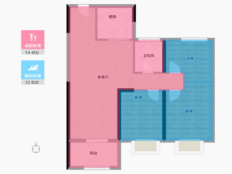 甘肃省-兰州市-绿城·兰州诚园-78.20-户型库-动静分区